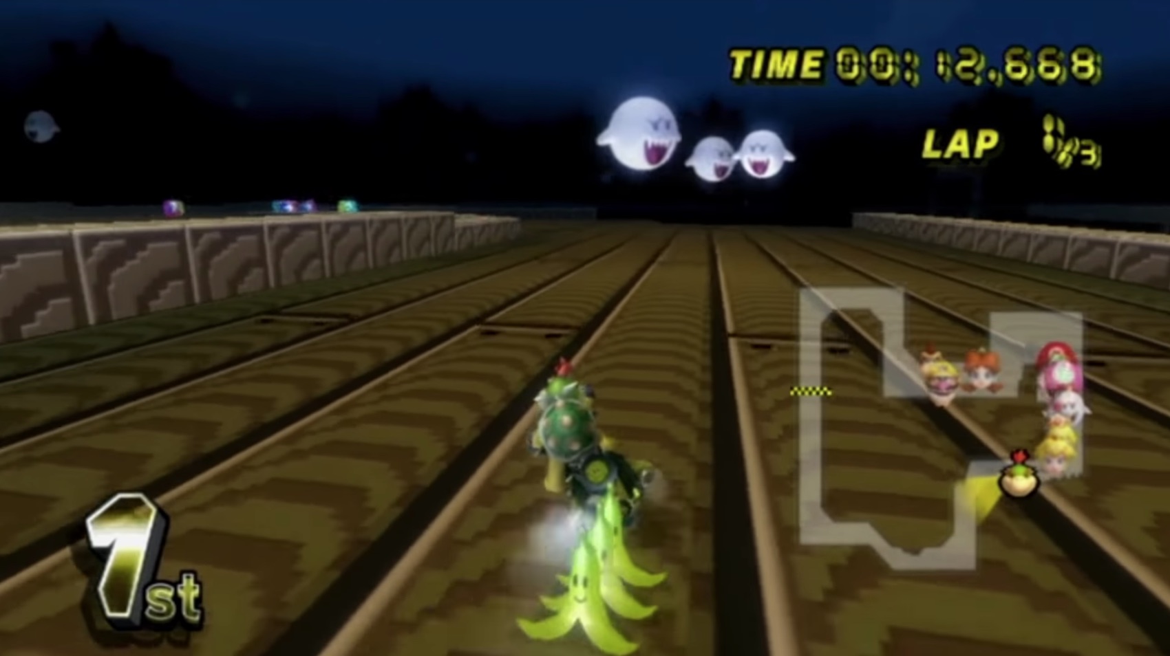 Mario Kart Wii gameplay footage (2008)